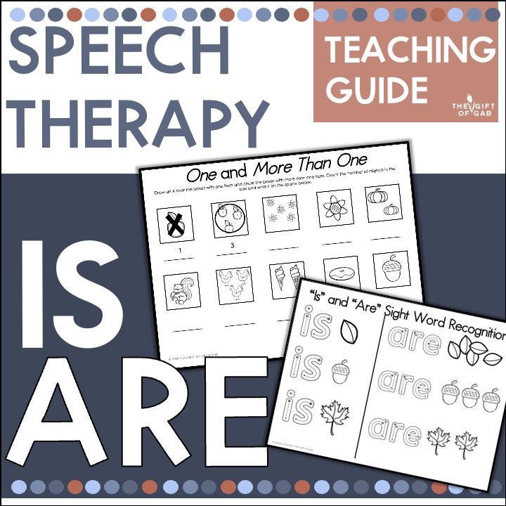 How to teach is and are in speech therapy