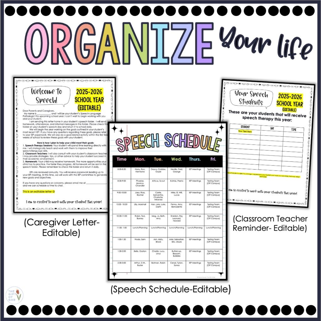 speech therapy letters to caregivers for back to school