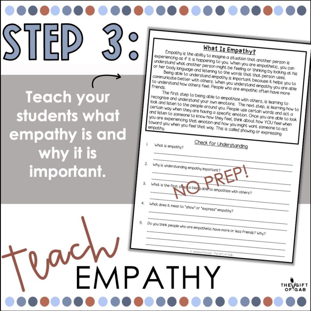 teach your students what empathy is