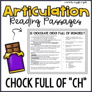 ch reading passages for articulation speech therapy